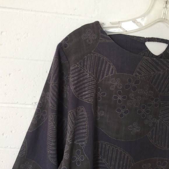 Dress Boat Neck Long Sleeve Art to Wear NWT OS - Picture 4 of 11